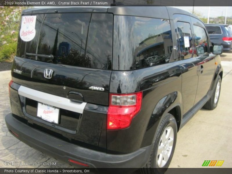 Crystal Black Pearl / Titanium 2009 Honda Element EX AWD