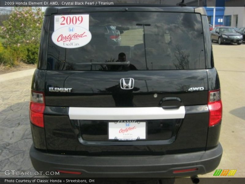 Crystal Black Pearl / Titanium 2009 Honda Element EX AWD