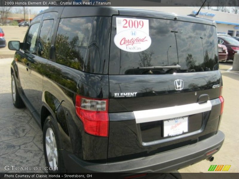 Crystal Black Pearl / Titanium 2009 Honda Element EX AWD