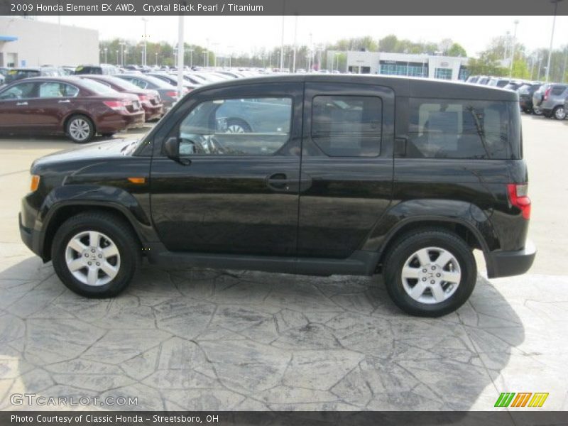 Crystal Black Pearl / Titanium 2009 Honda Element EX AWD