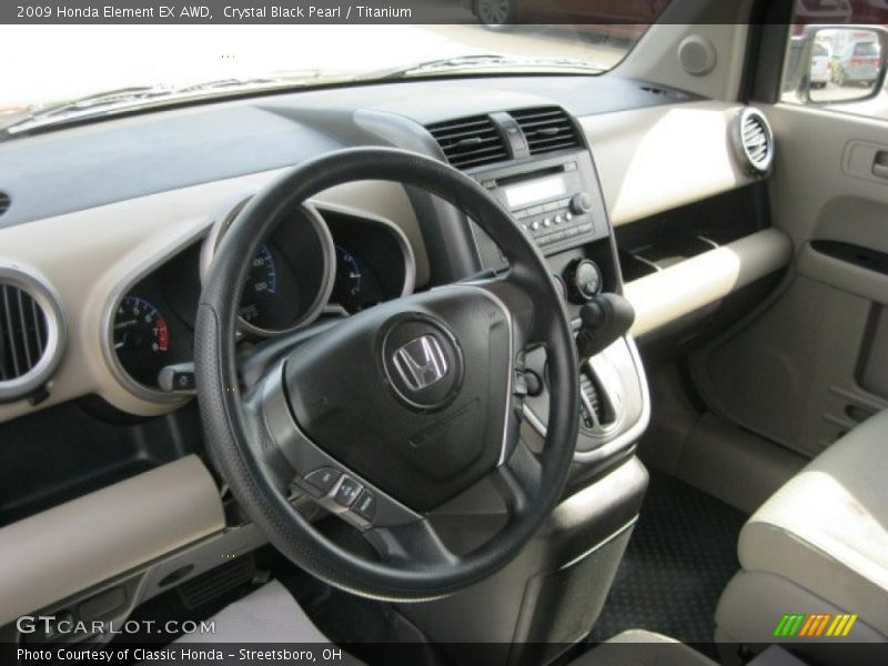 Crystal Black Pearl / Titanium 2009 Honda Element EX AWD