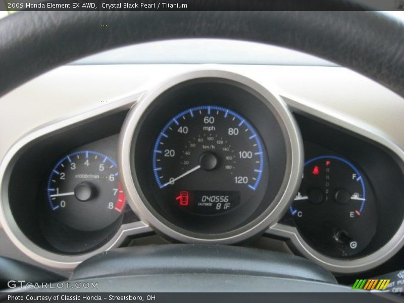 Crystal Black Pearl / Titanium 2009 Honda Element EX AWD