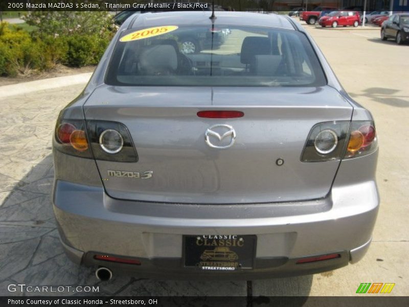 Titanium Gray Metallic / Black/Red 2005 Mazda MAZDA3 s Sedan