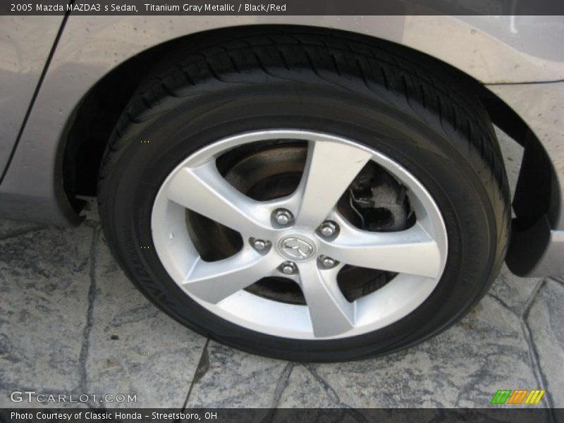 Titanium Gray Metallic / Black/Red 2005 Mazda MAZDA3 s Sedan