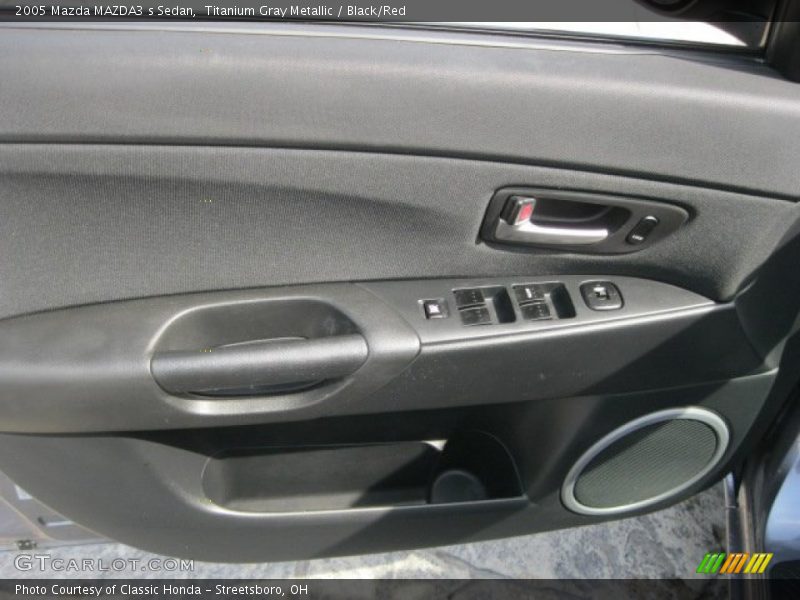 Titanium Gray Metallic / Black/Red 2005 Mazda MAZDA3 s Sedan