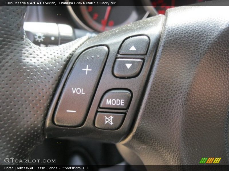 Titanium Gray Metallic / Black/Red 2005 Mazda MAZDA3 s Sedan