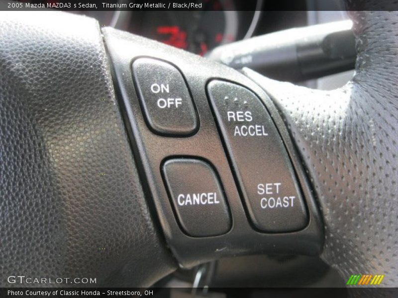 Titanium Gray Metallic / Black/Red 2005 Mazda MAZDA3 s Sedan