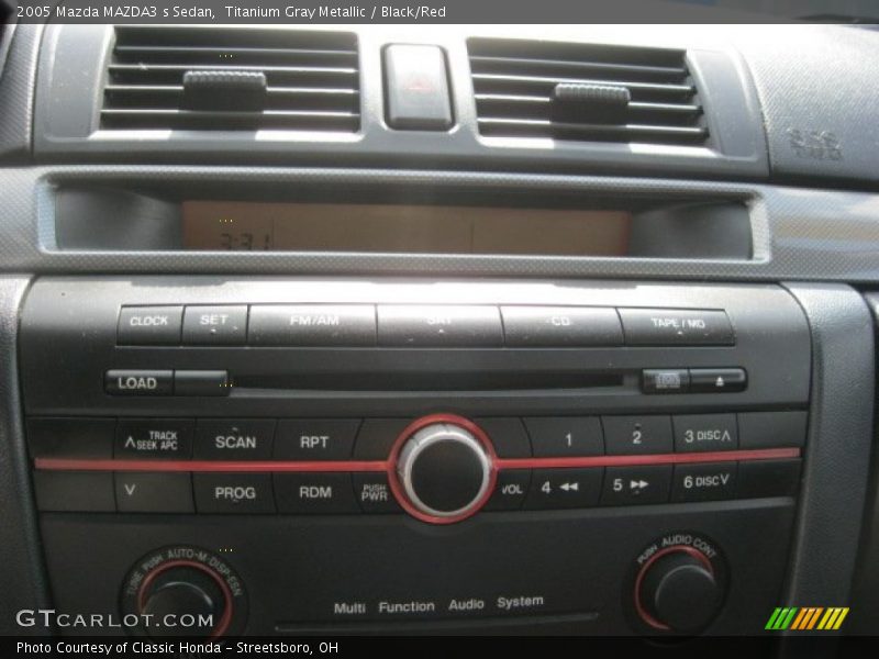 Titanium Gray Metallic / Black/Red 2005 Mazda MAZDA3 s Sedan
