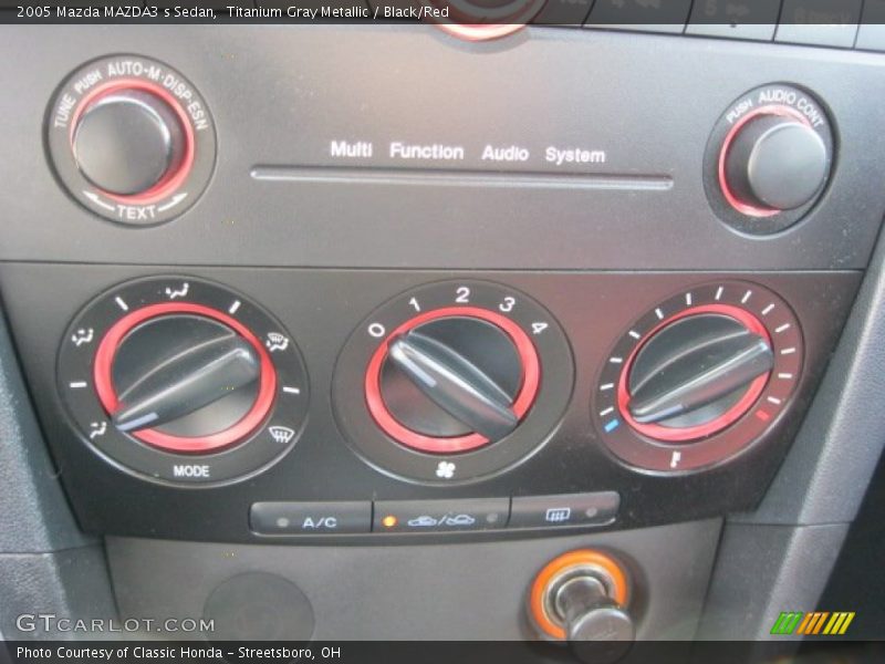 Titanium Gray Metallic / Black/Red 2005 Mazda MAZDA3 s Sedan