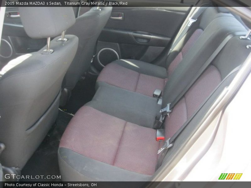 Titanium Gray Metallic / Black/Red 2005 Mazda MAZDA3 s Sedan