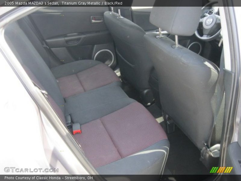 Titanium Gray Metallic / Black/Red 2005 Mazda MAZDA3 s Sedan