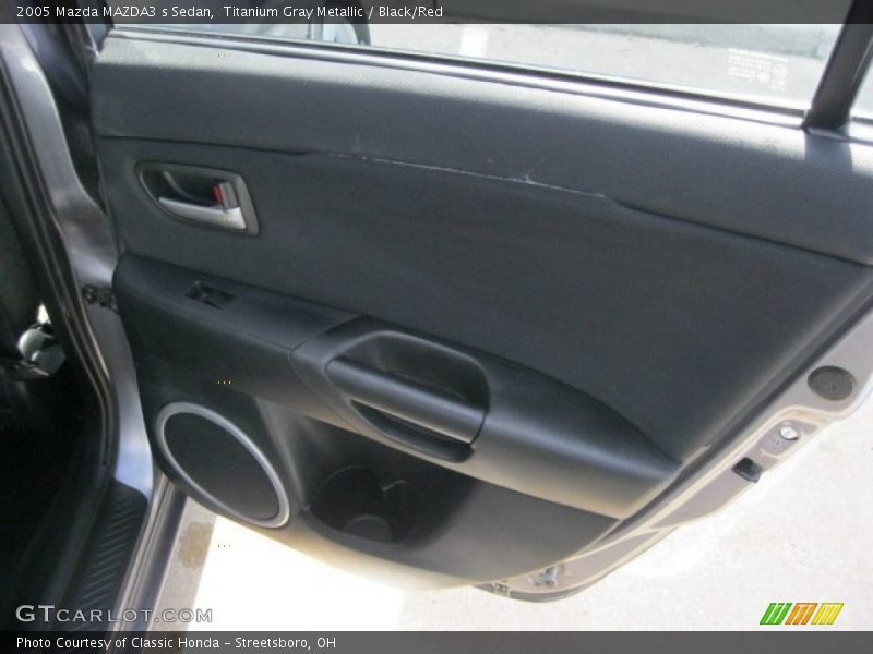 Titanium Gray Metallic / Black/Red 2005 Mazda MAZDA3 s Sedan
