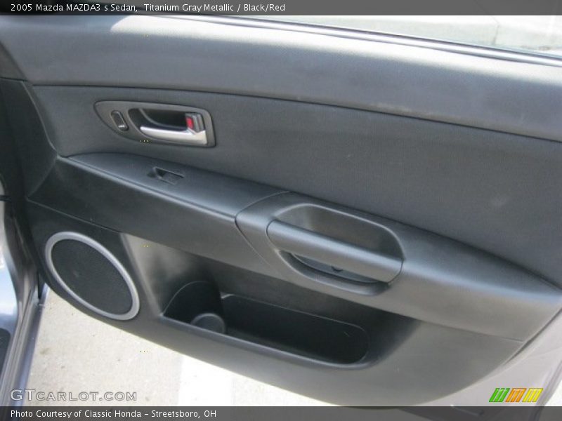 Titanium Gray Metallic / Black/Red 2005 Mazda MAZDA3 s Sedan
