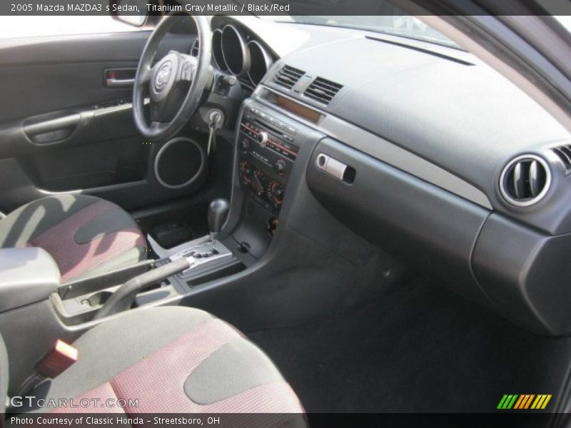 Titanium Gray Metallic / Black/Red 2005 Mazda MAZDA3 s Sedan
