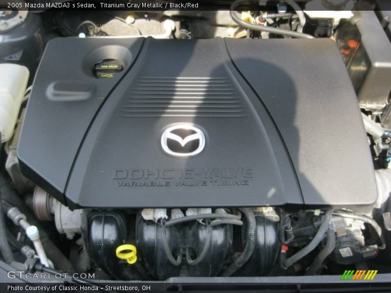 Titanium Gray Metallic / Black/Red 2005 Mazda MAZDA3 s Sedan