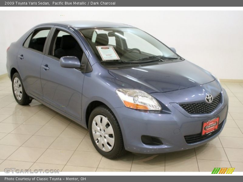 Pacific Blue Metallic / Dark Charcoal 2009 Toyota Yaris Sedan