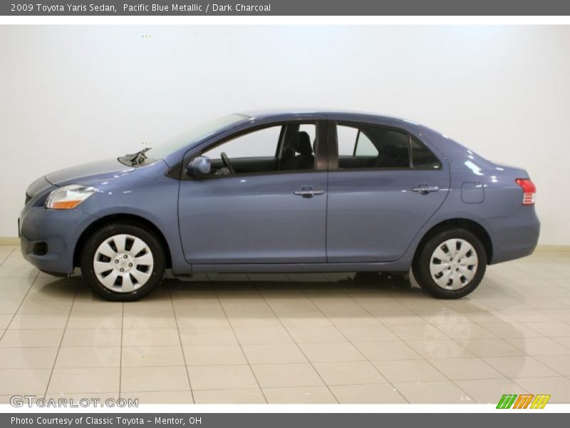 Pacific Blue Metallic / Dark Charcoal 2009 Toyota Yaris Sedan