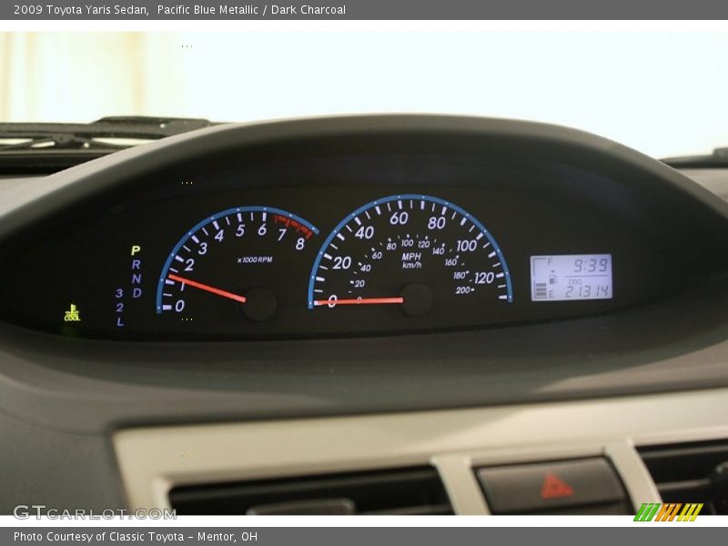 Pacific Blue Metallic / Dark Charcoal 2009 Toyota Yaris Sedan