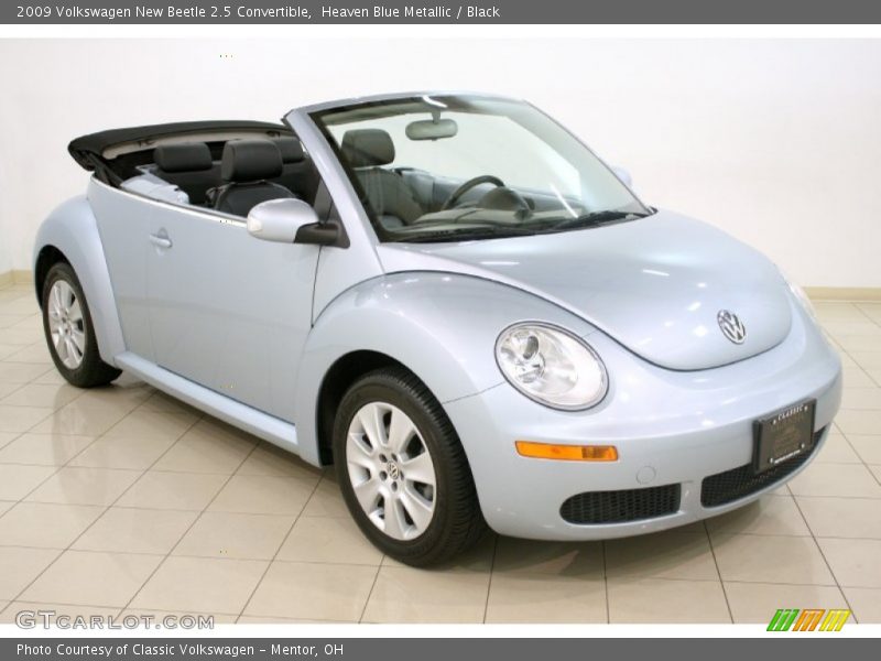 Heaven Blue Metallic / Black 2009 Volkswagen New Beetle 2.5 Convertible