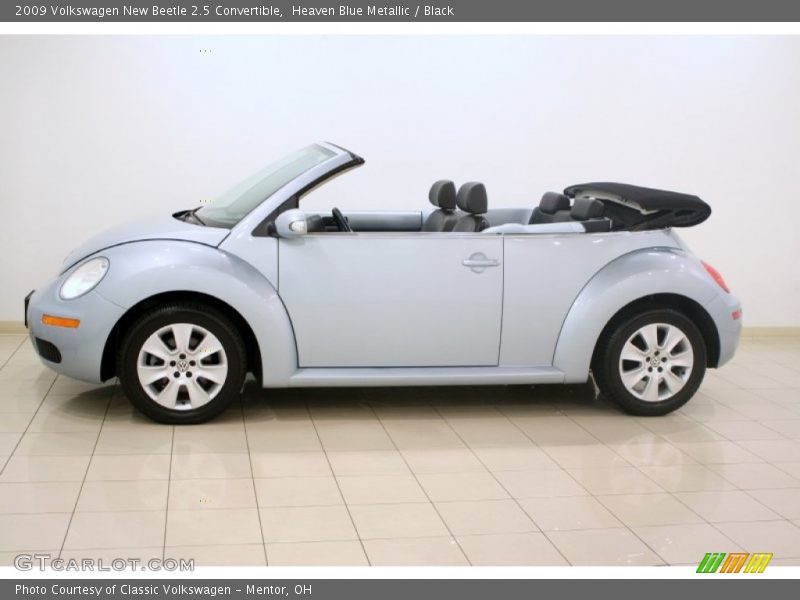 Heaven Blue Metallic / Black 2009 Volkswagen New Beetle 2.5 Convertible