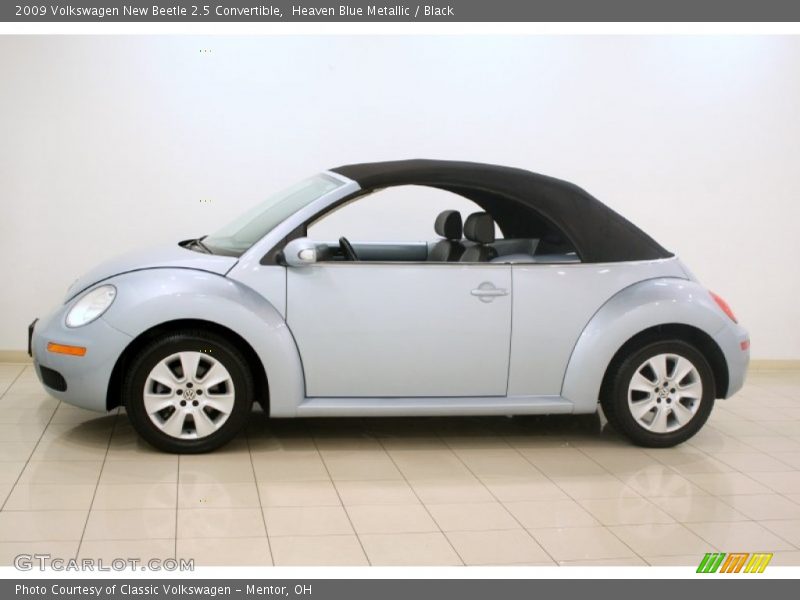 Heaven Blue Metallic / Black 2009 Volkswagen New Beetle 2.5 Convertible