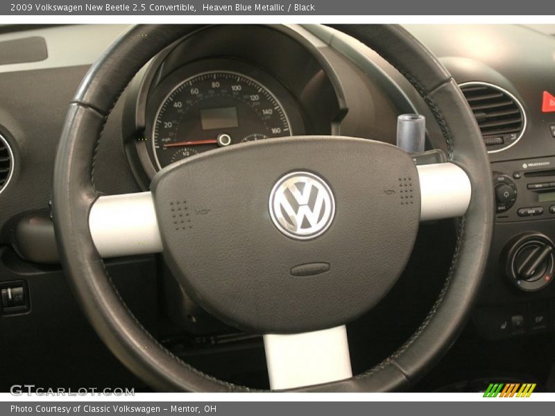 Heaven Blue Metallic / Black 2009 Volkswagen New Beetle 2.5 Convertible