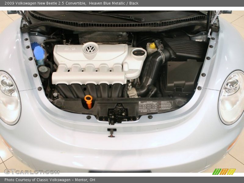 Heaven Blue Metallic / Black 2009 Volkswagen New Beetle 2.5 Convertible