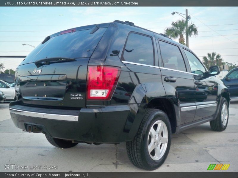 Black / Dark Khaki/Light Graystone 2005 Jeep Grand Cherokee Limited 4x4