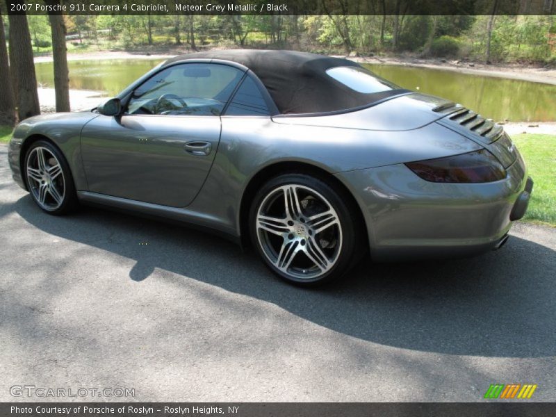 Meteor Grey Metallic / Black 2007 Porsche 911 Carrera 4 Cabriolet