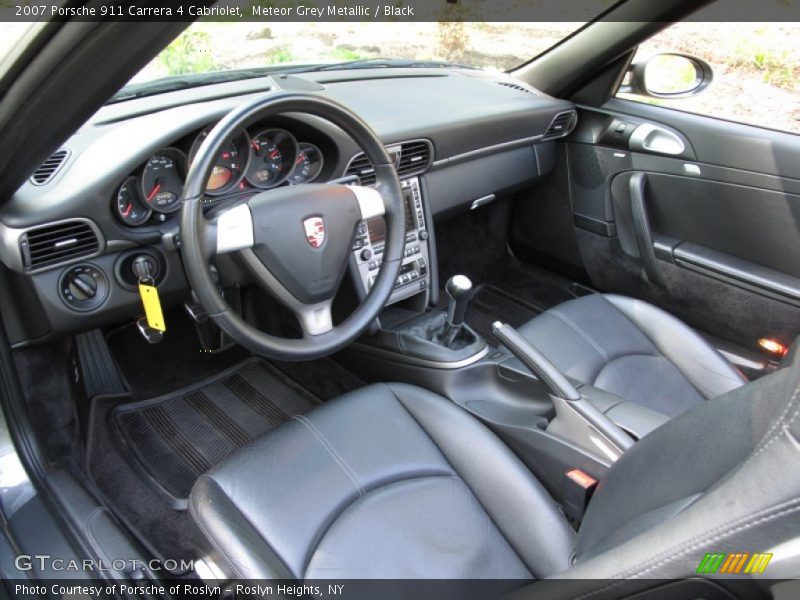 Meteor Grey Metallic / Black 2007 Porsche 911 Carrera 4 Cabriolet