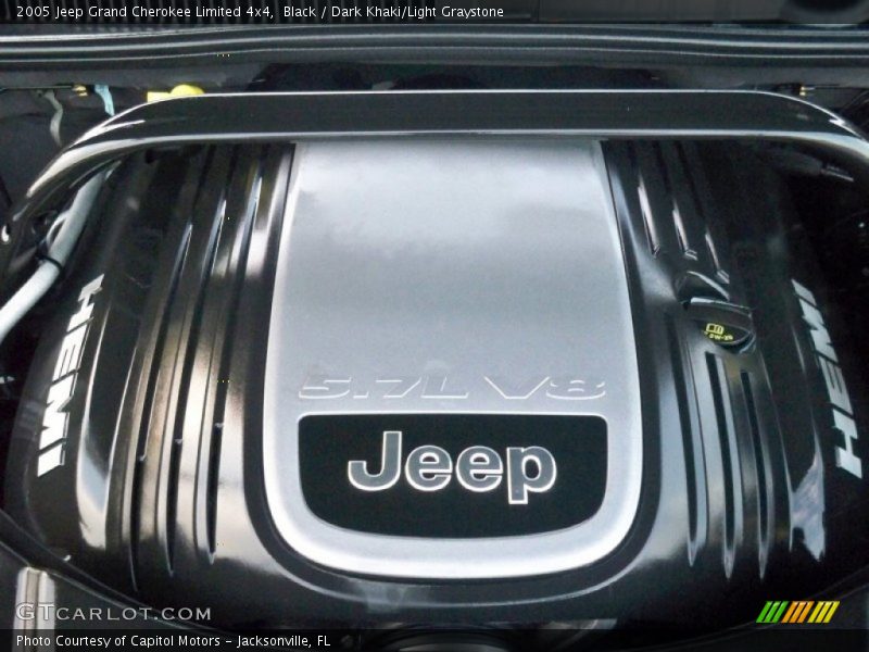 Black / Dark Khaki/Light Graystone 2005 Jeep Grand Cherokee Limited 4x4