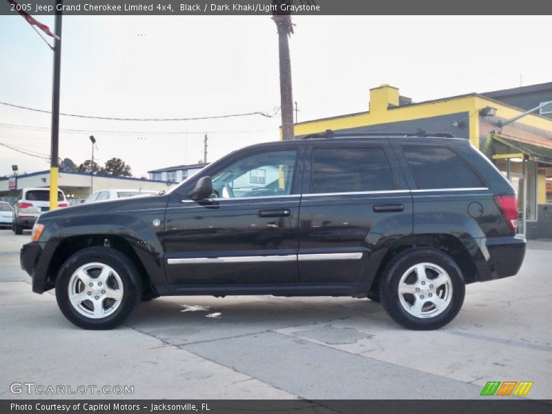 Black / Dark Khaki/Light Graystone 2005 Jeep Grand Cherokee Limited 4x4
