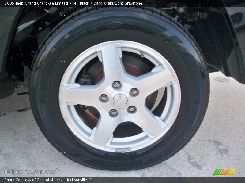 Black / Dark Khaki/Light Graystone 2005 Jeep Grand Cherokee Limited 4x4