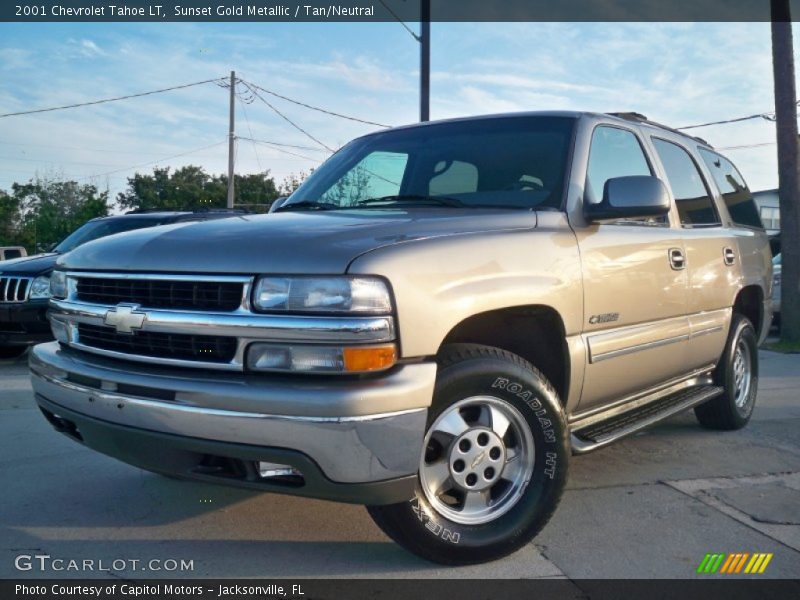 Sunset Gold Metallic / Tan/Neutral 2001 Chevrolet Tahoe LT