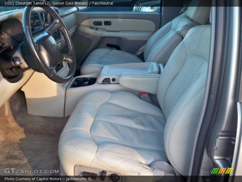 Sunset Gold Metallic / Tan/Neutral 2001 Chevrolet Tahoe LT
