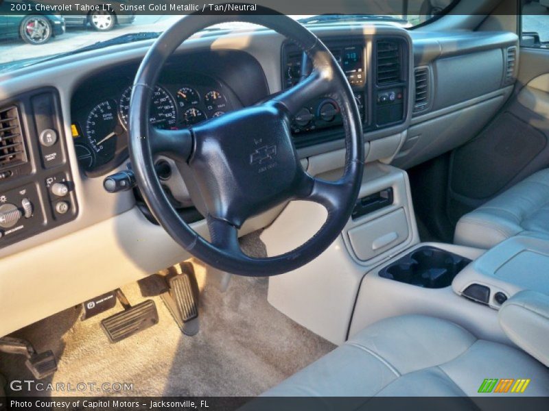 Sunset Gold Metallic / Tan/Neutral 2001 Chevrolet Tahoe LT