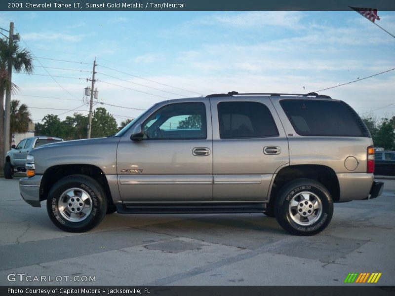 Sunset Gold Metallic / Tan/Neutral 2001 Chevrolet Tahoe LT