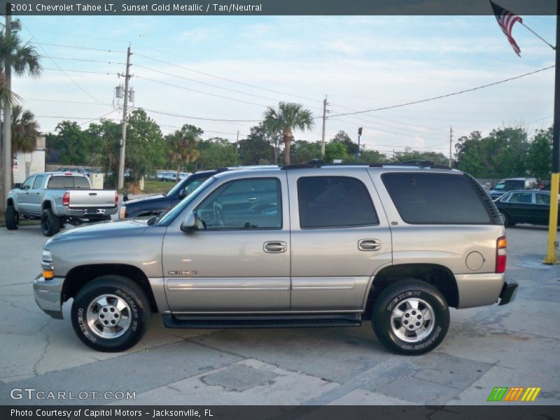 Sunset Gold Metallic / Tan/Neutral 2001 Chevrolet Tahoe LT
