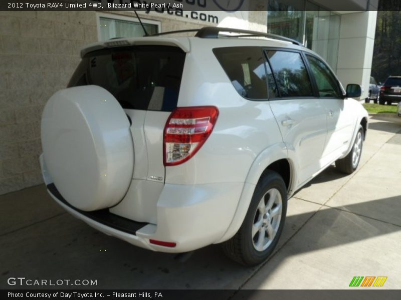 Blizzard White Pearl / Ash 2012 Toyota RAV4 Limited 4WD