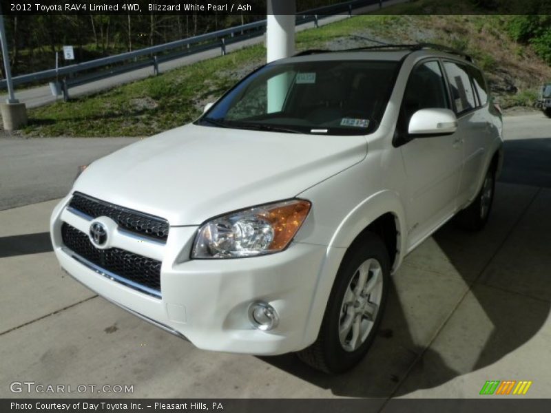 Blizzard White Pearl / Ash 2012 Toyota RAV4 Limited 4WD