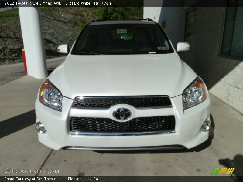 Blizzard White Pearl / Ash 2012 Toyota RAV4 Limited 4WD