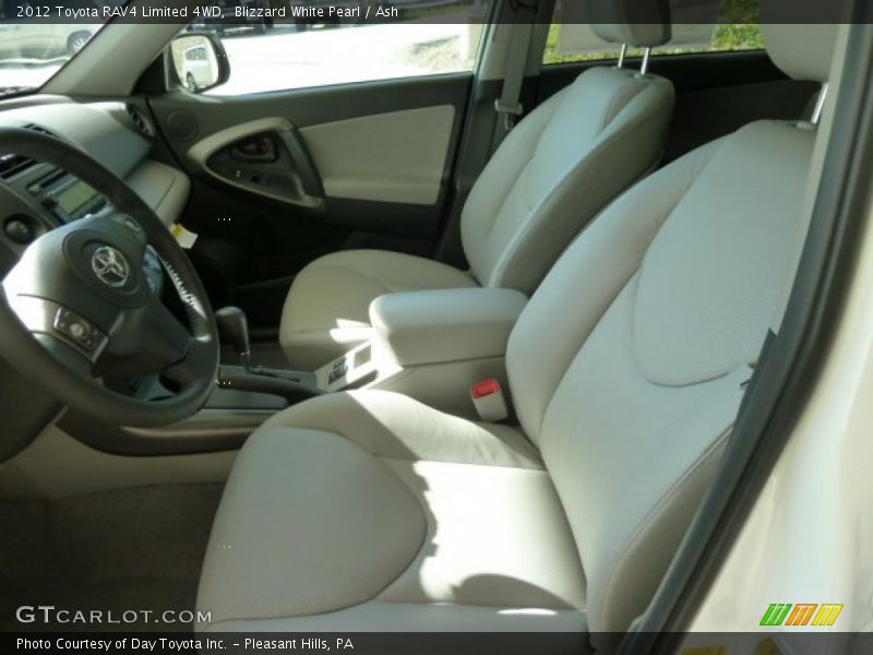 Blizzard White Pearl / Ash 2012 Toyota RAV4 Limited 4WD