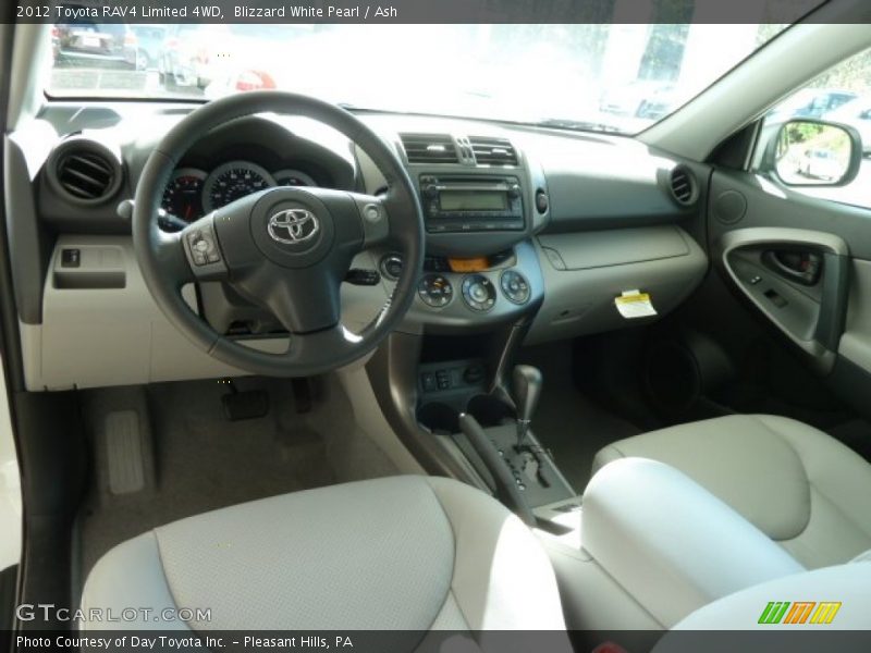 Blizzard White Pearl / Ash 2012 Toyota RAV4 Limited 4WD
