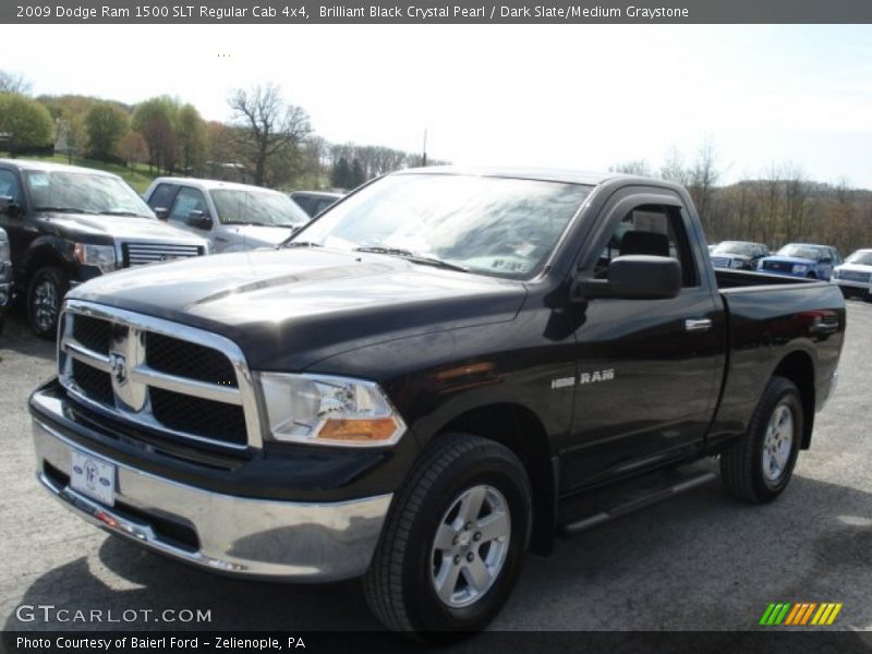 Brilliant Black Crystal Pearl / Dark Slate/Medium Graystone 2009 Dodge Ram 1500 SLT Regular Cab 4x4