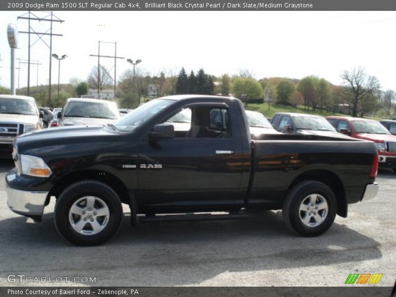 Brilliant Black Crystal Pearl / Dark Slate/Medium Graystone 2009 Dodge Ram 1500 SLT Regular Cab 4x4