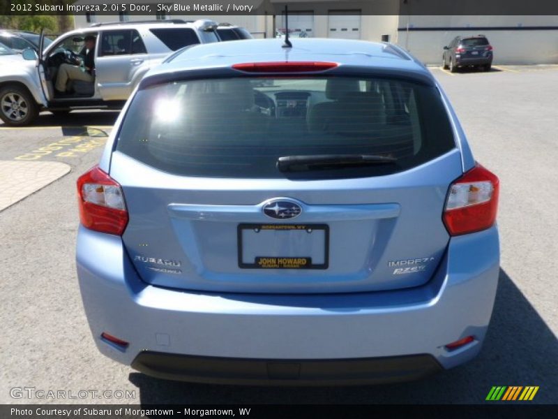 Sky Blue Metallic / Ivory 2012 Subaru Impreza 2.0i 5 Door