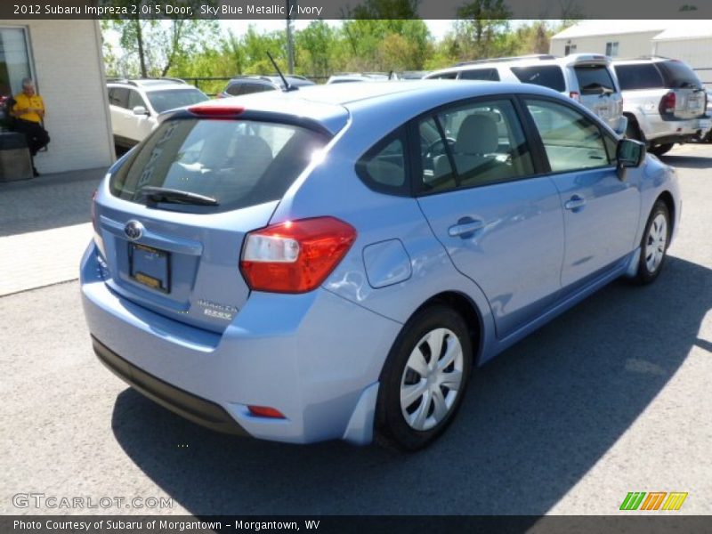 Sky Blue Metallic / Ivory 2012 Subaru Impreza 2.0i 5 Door