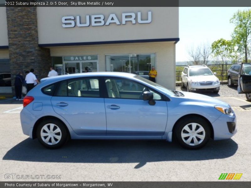 Sky Blue Metallic / Ivory 2012 Subaru Impreza 2.0i 5 Door