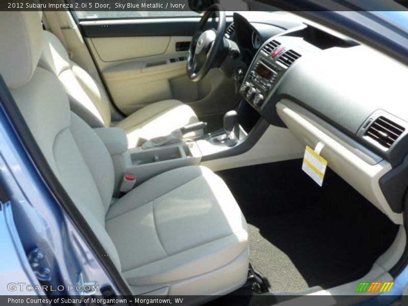 Sky Blue Metallic / Ivory 2012 Subaru Impreza 2.0i 5 Door