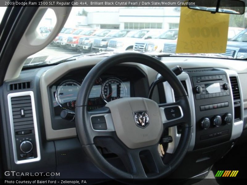 Brilliant Black Crystal Pearl / Dark Slate/Medium Graystone 2009 Dodge Ram 1500 SLT Regular Cab 4x4